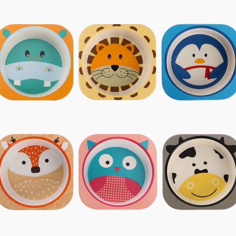 NEW. 6 Pack Bamboo Kids / Toddler / Children Bowls, 10 Oz